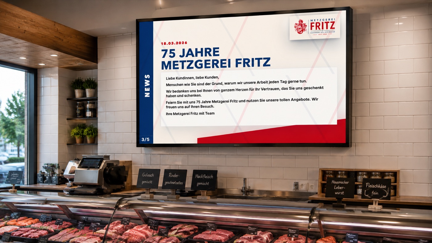 Einmal pflegen. Website, Filialen und Print automatisch versorgen.